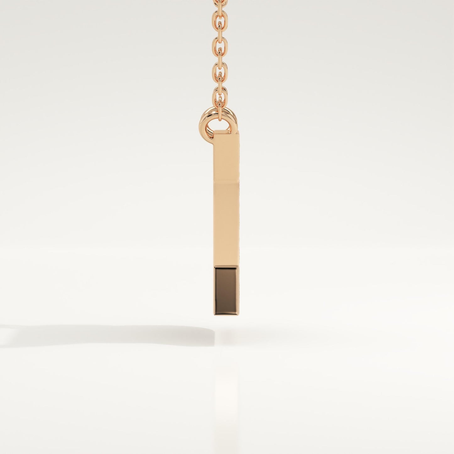 0.323 TCW Round Lab-Grown Diamond B Initial Necklace