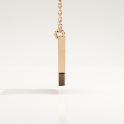 0.323 TCW Round Lab-Grown Diamond B Initial Necklace
