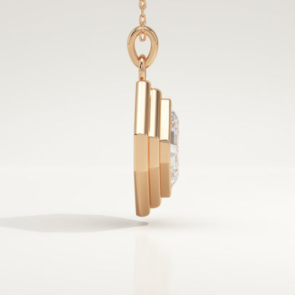 2 CT Asscher Lab-Grown Diamond Solitaire & Bezel Necklace
