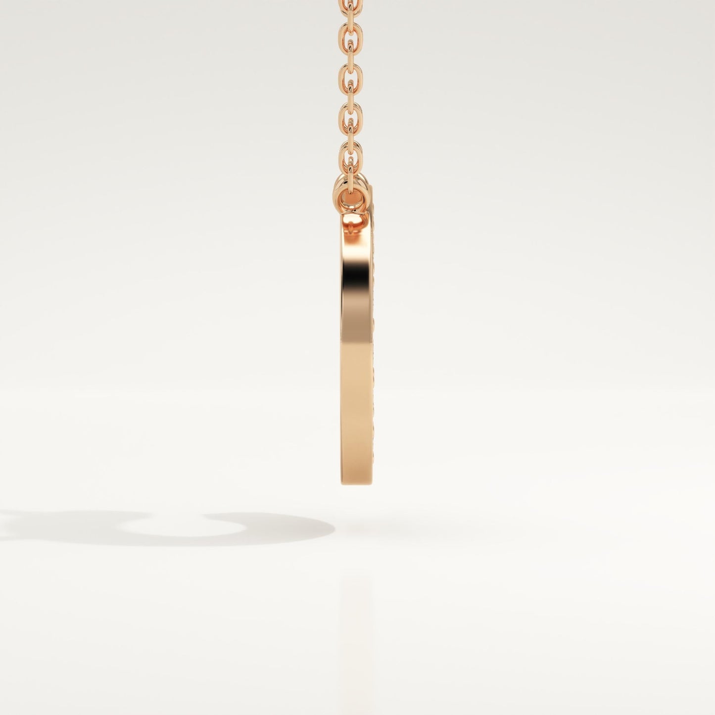 0.24 TCW Round Lab-Grown Diamond C Initial Necklace