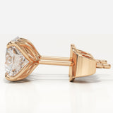 1 TCW Round Lab-Grown Diamond Stud Earrings