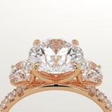 1.5 CT Round Cut Three Stone Lab-Grown Diamond Engagement Ring