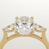 2.0 CT Oval Cut Three Stone Lab-Grown Diamond Engagement Ring