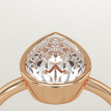 1.25 CT Pear Cut Bezel Lab-Grown Diamond Engagement Ring