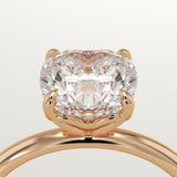 2.0 CT Cushion Cut Solitaire Lab-Grown Diamond Engagement Ring