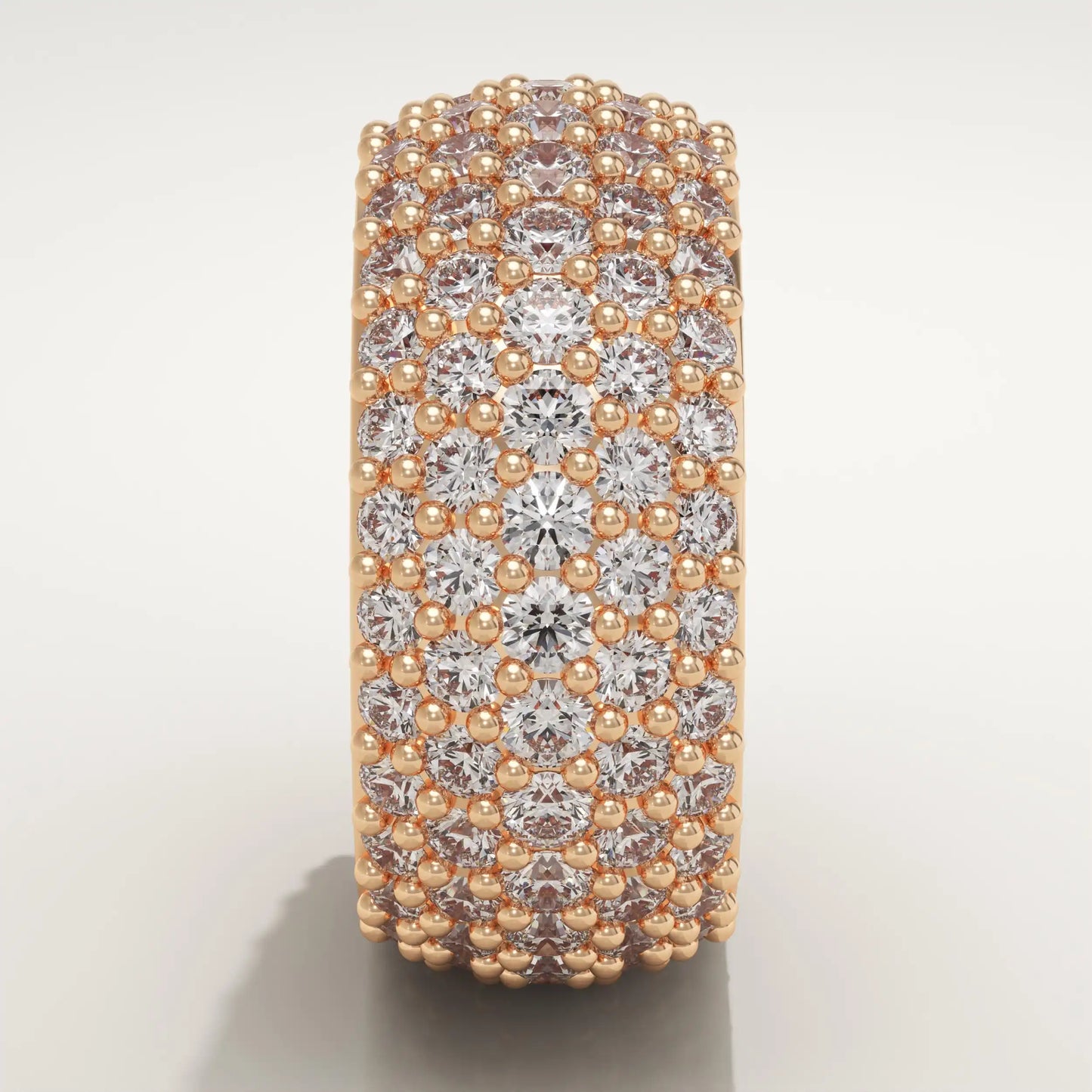 5.5 TCW Round Lab-Grown Diamond Multi Stone Wedding Band For Men