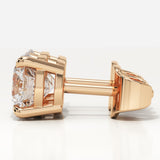 1 TCW Round Lab-Grown Diamond Stud Earrings