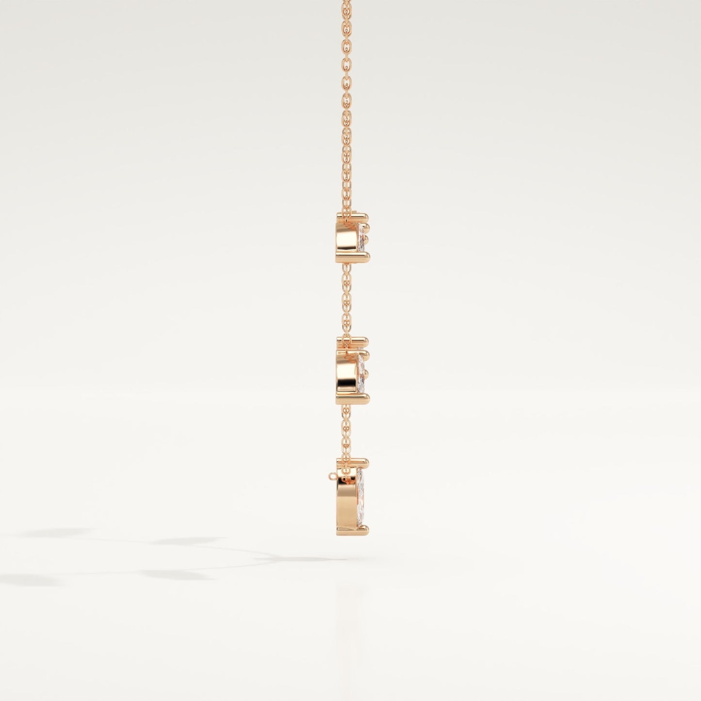 0.88 TCW Marquise Lab-Grown Diamond Charm Necklace