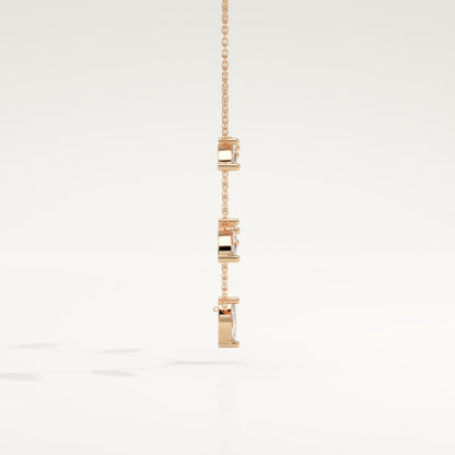 0.88 TCW Marquise Lab-Grown Diamond Charm Necklace
