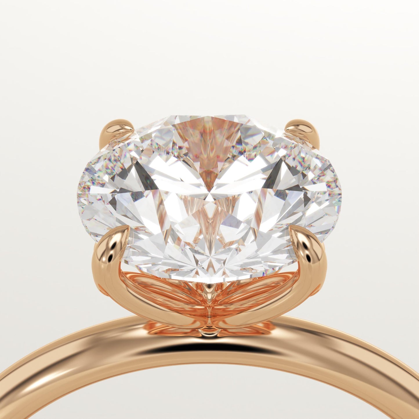 Round Cut Solitaire Lab-Grown Diamond Engagement Ring