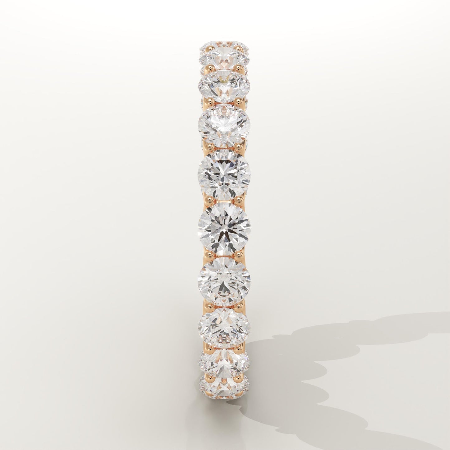 2.1 TCW Round Lab-Grown Diamond Full Eternity Wedding Band