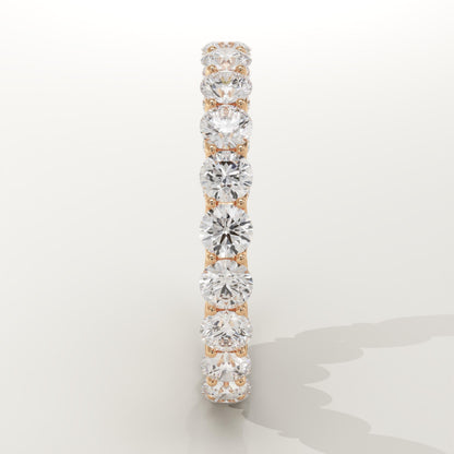 2.1 TCW Round Lab-Grown Diamond Full Eternity Wedding Band