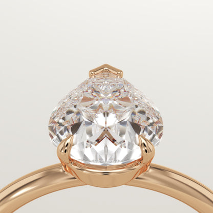 Pear Cut Solitaire Lab-Grown Diamond Engagement Ring