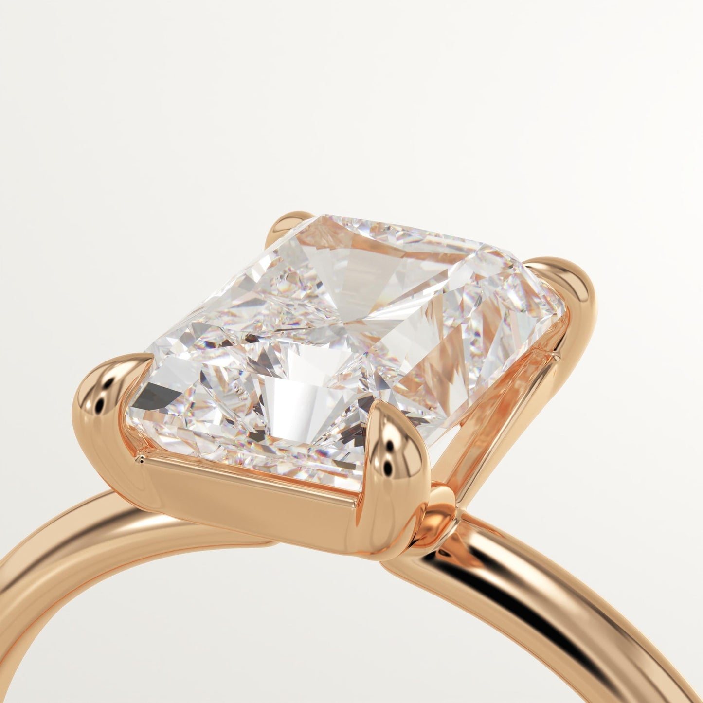 Radiant Cut Solitaire Lab-Grown Diamond Engagement Ring