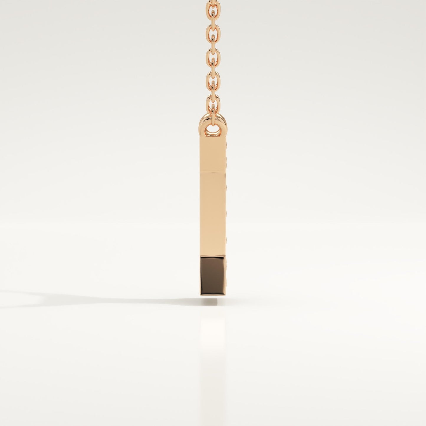 0.083 TCW Round Lab-Grown Diamond I Initial Necklace