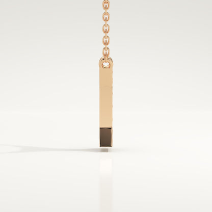 0.083 TCW Round Lab-Grown Diamond I Initial Necklace