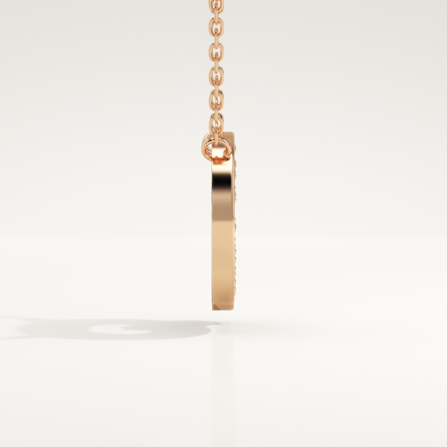 0.268 TCW Round Lab-Grown Diamond Q Initial Necklace
