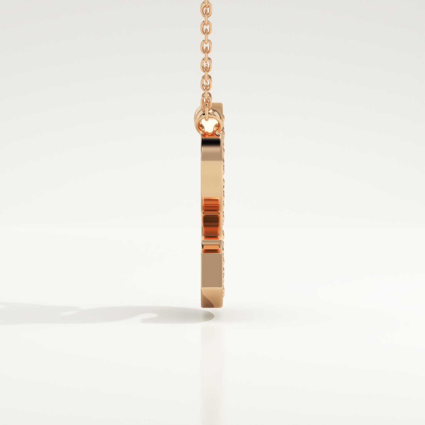 0.77 TCW Round Lab-Grown Diamond S Initial Necklace
