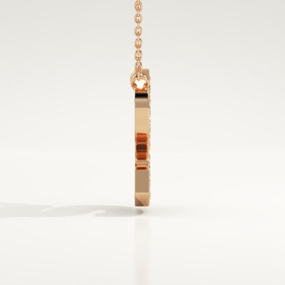 0.77 TCW Round Lab-Grown Diamond S Initial Necklace