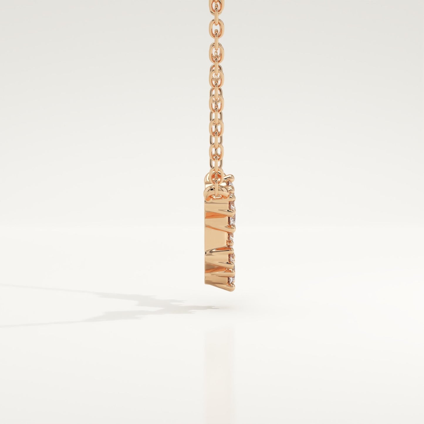 0.103 TCW Round Lab-Grown Diamond Pisces Constellation Necklace