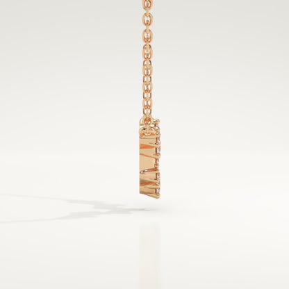 0.103 TCW Round Lab-Grown Diamond Pisces Constellation Necklace