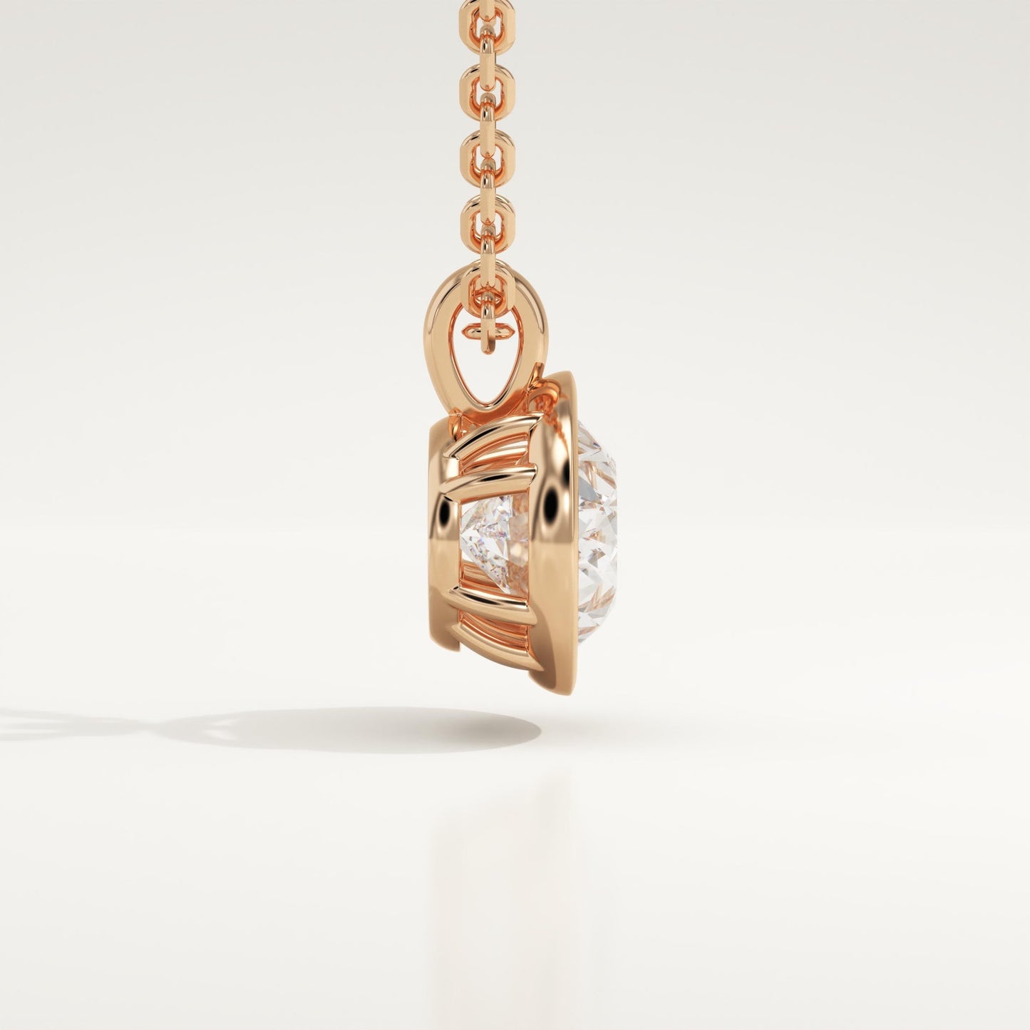2 CT East West Oval Lab-Grown Diamond Solitaire & Bezel Necklace