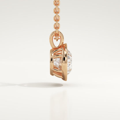 2 CT East West Oval Lab-Grown Diamond Solitaire & Bezel Necklace