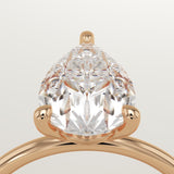 2.0 CT Pear Cut Solitaire Lab-Grown Diamond Engagement Ring