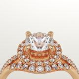 1.03 CT Round Cut Pave Lab-Grown Diamond Bridal Set