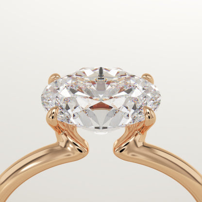 1.75 CT Oval Cut Solitaire Moissanite Engagement Ring
