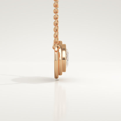 2 CT Marquise Lab-Grown Diamond Solitaire & Bezel Necklace