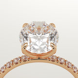 1.5 CT Oval Cut Pave Lab-Grown Diamond Engagement Ring