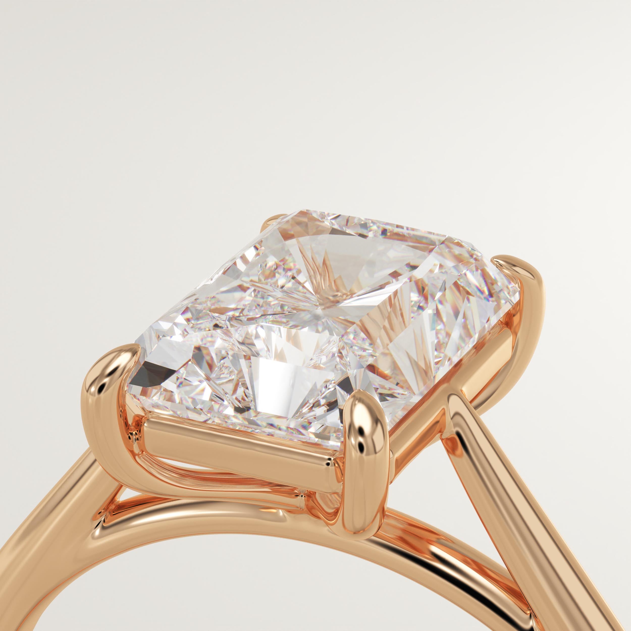 2.0 CT Radiant Cut Solitaire Lab-Grown Diamond Engagement Ring
