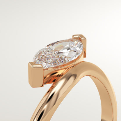 Marquise Cut Solitaire Lab-Grown Diamond Engagement Ring
