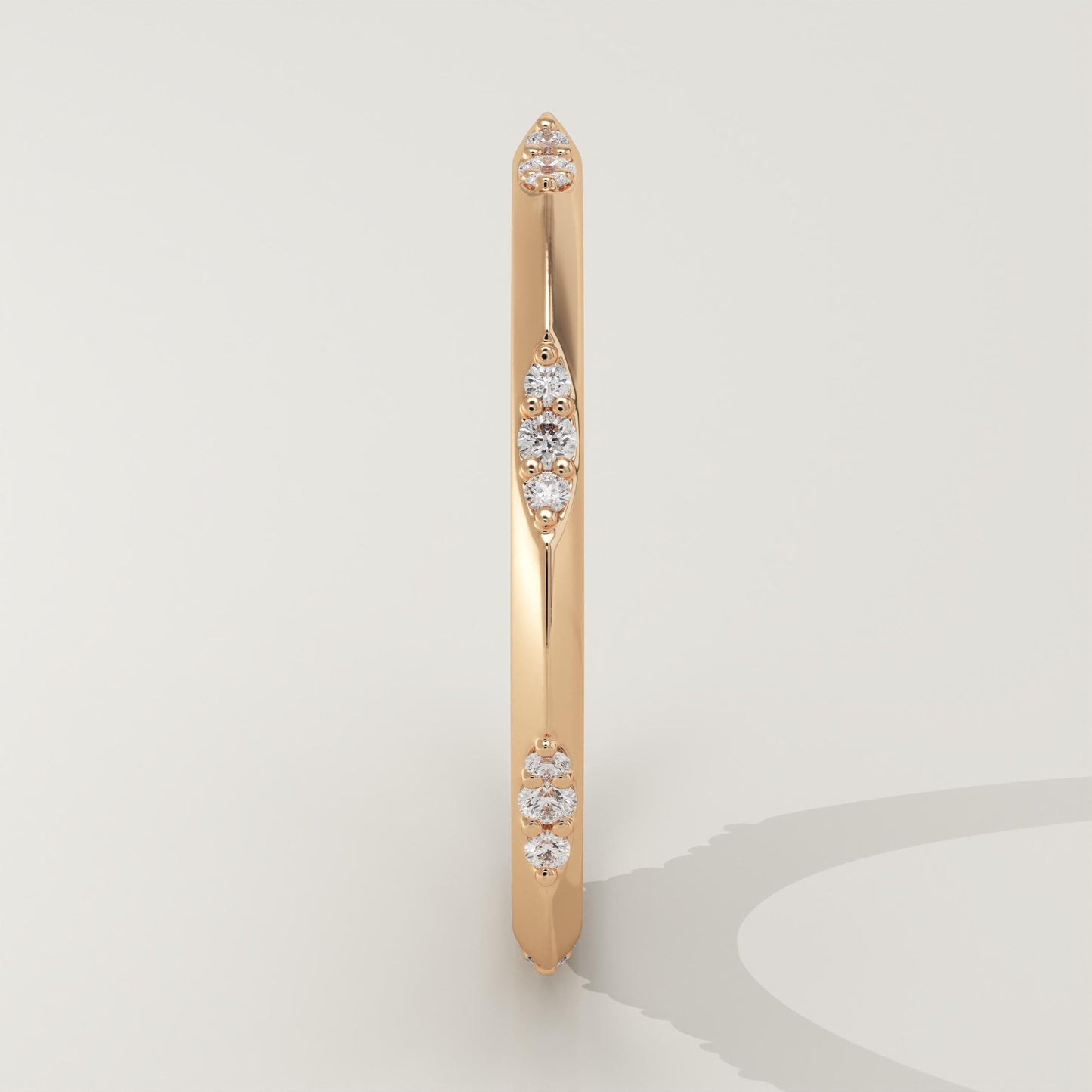 0.09 TCW Round Lab-Grown Diamond Flush Setting Wedding Band