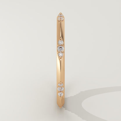 0.09 TCW Round Lab-Grown Diamond Flush Setting Wedding Band