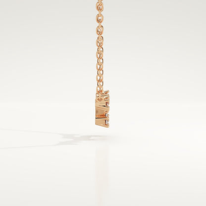 0.062 TCW Round Lab-Grown Diamond Taurus Constellation Necklace