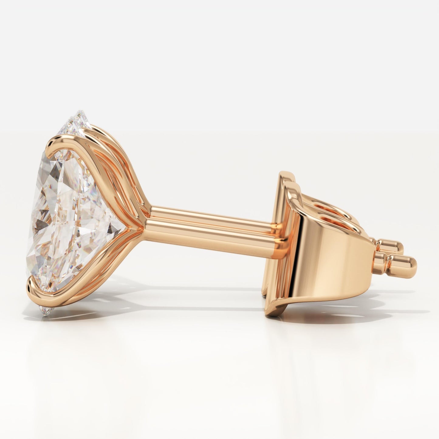 1 TCW Oval Lab-Grown Diamond Stud Earrings