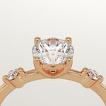 2.0 CT Round Cut Dainty Pave Lab-Grown Diamond Engagement Ring