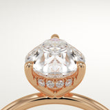 2.0 CT Pear Cut Hidden Halo Lab-Grown Diamond Engagement Ring