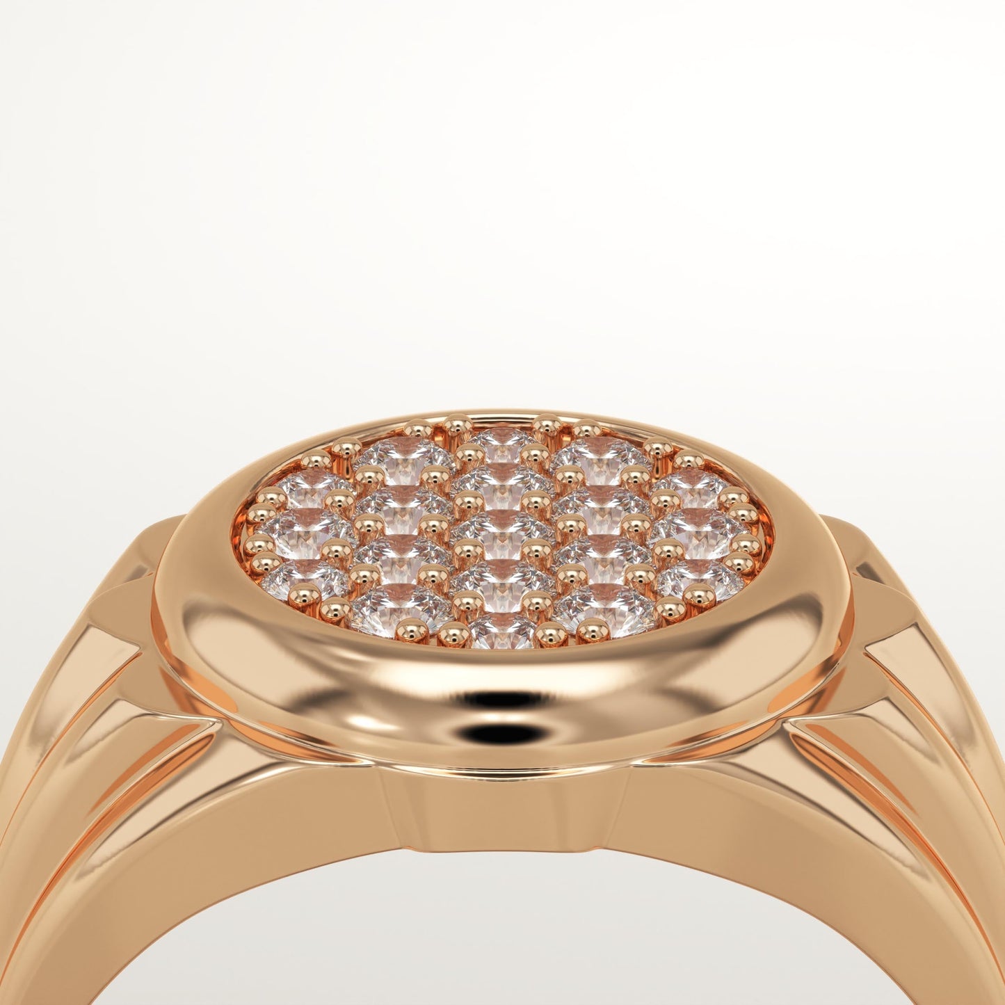 0.417 CT Round Lab-Grown Diamond Multi Stone Wedding Band For Men