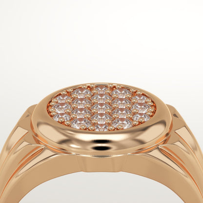 0.417 CT Round Lab-Grown Diamond Multi Stone Wedding Band For Men