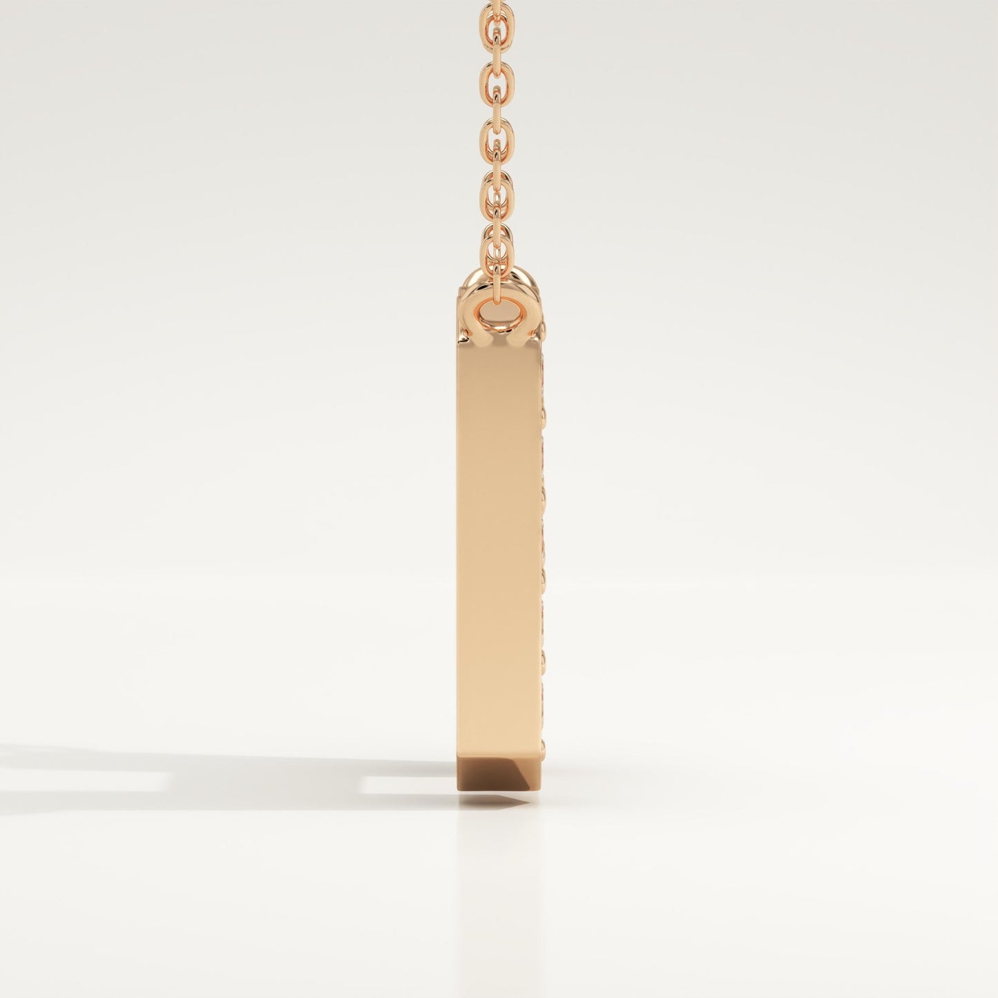 0.36 TCW Round Lab-Grown Diamond H Initial Necklace