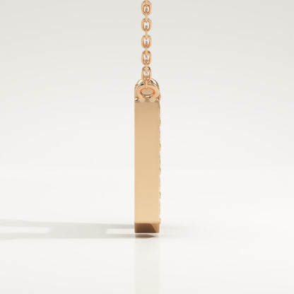 0.36 TCW Round Lab-Grown Diamond H Initial Necklace