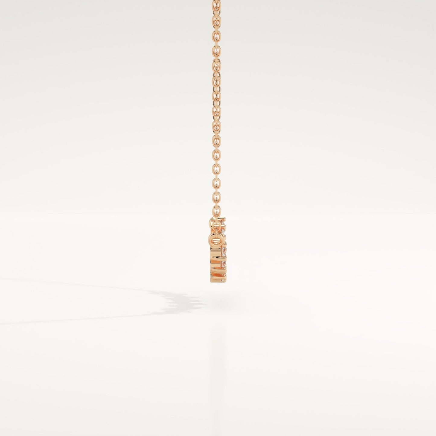0.241 TCW Round Lab-Grown Diamond Charm Necklace