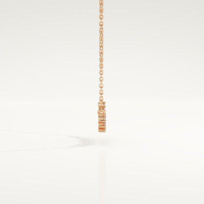 0.241 TCW Round Lab-Grown Diamond Charm Necklace