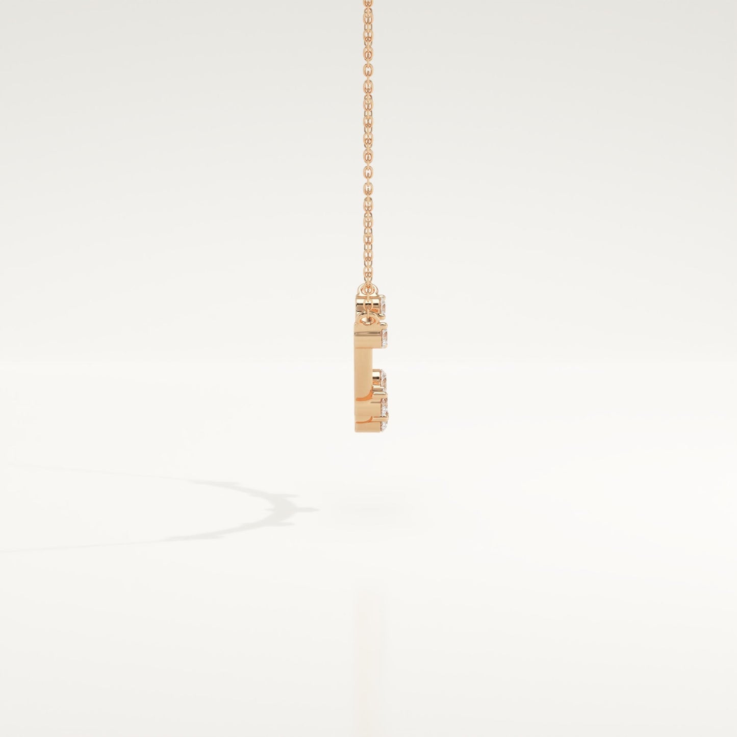 0.31 TCW Round Lab-Grown Diamond Smile Charm Necklace