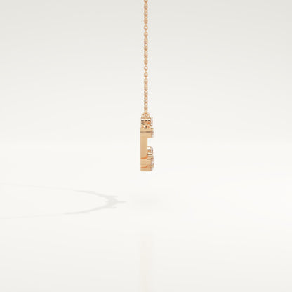 0.31 TCW Round Lab-Grown Diamond Smile Charm Necklace