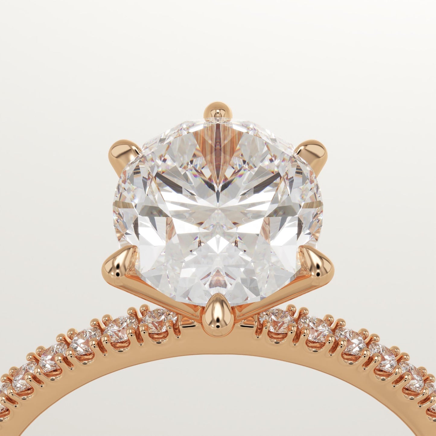 Oval Cut Pave Lab-Grown Diamond Engagement Ring
