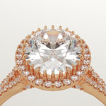 2.0 CT Oval Cut Halo & Pave Lab-Grown Diamond Engagement Ring